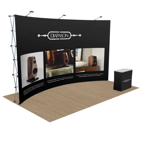 Espositore Pop Up Curvo Personalizzato 6,1 m x 3 m - Imprint Now - IT