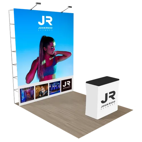 Individuelles Pop-Up-Messedisplay 2,4 m x 2,4 m - Imprint Now - DE
