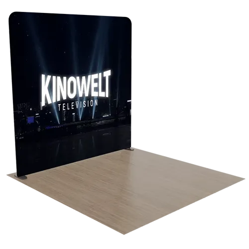 Individuelles Hintergrundbeleuchtetes Messedisplay mit Leuchtkastenrahmen 3 m x 3 m - Imprint Now - DE