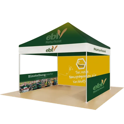 Individuelles Outdoor-Vordachzelte 3 m x 3 m - Imprint Now - DE