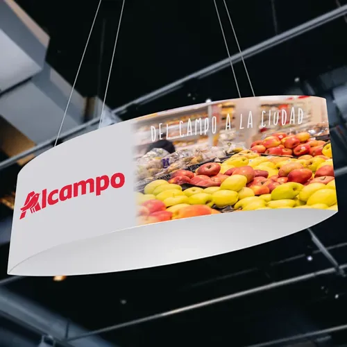 Carteles Colgantes Personalizados para Ferias, Centros Comerciales, Centros de Convenciones y Aeropuertos - Imprint Now - ES