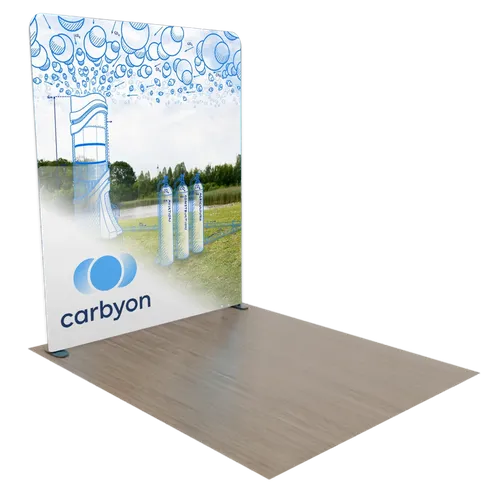 Gepersonaliseerde Verlichte Trade Show Display Spanning stof 2,4 m x 2,4 m - Imprint Now - NL