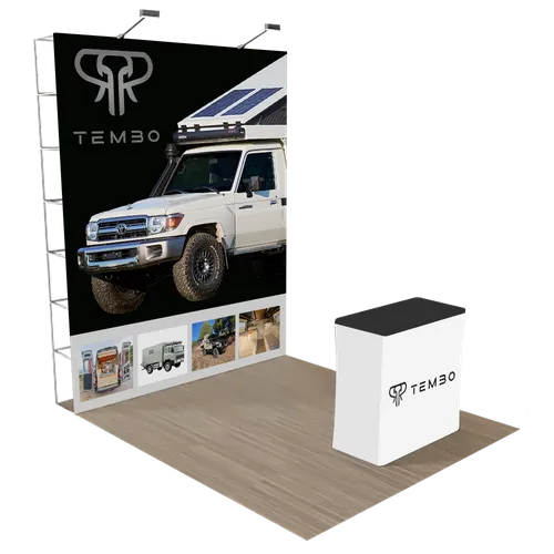 Pop-up Vakbeursdisplay op Maat 2,4 m x 2,4 m - Imprint Now - NL