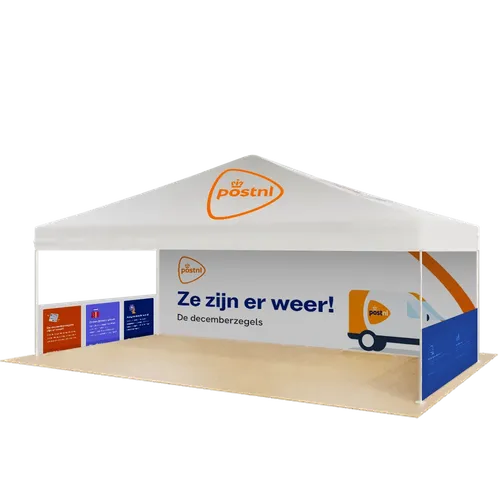 Gepersonaliseerde Outdoor Trade Show Display Zwaar 6,1 m x 3 m - Imprint Now - NL