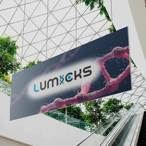 Gepersonaliseerde Hangende Borden - 3 m Vector Frame Hangende Banners van Plafond - Imprint Now - NL