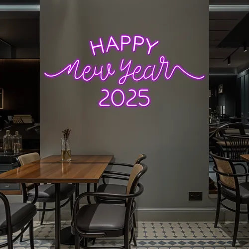 Happy New Year 2024 Neon Sign - Custom Pro Prints
