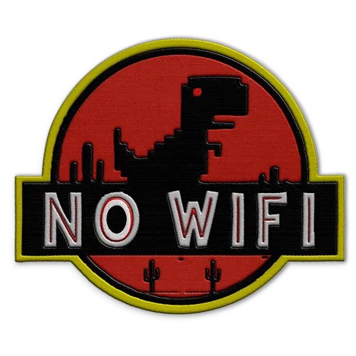 No Wifi Dino Hat Patch - Custom Pro Prints
