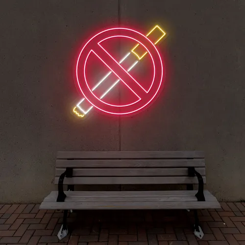 Strictly No Smoking Neon Sign - Custom Pro Prints