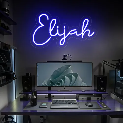Elijah Neon Sign - Custom Pro Prints