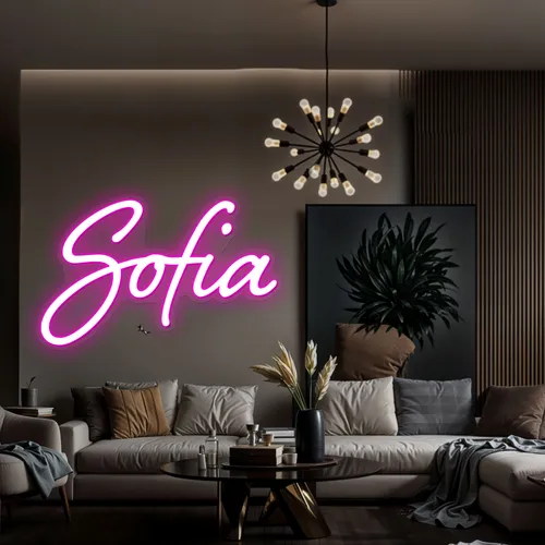 Sofia Name Neon Sign - Custom Pro Prints