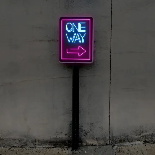 One Way Neon Sign - Custom Pro Prints