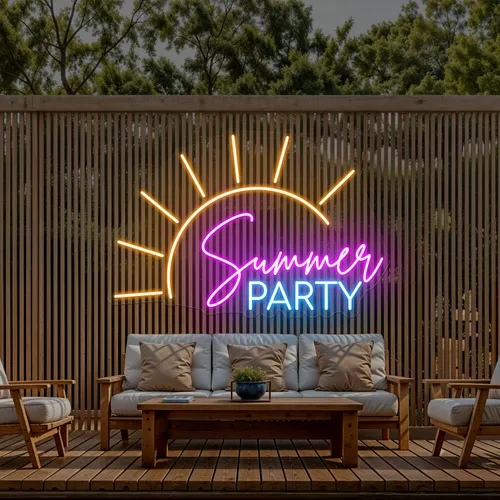 Cool Summer Party Neon Sign - Custom Pro Prints