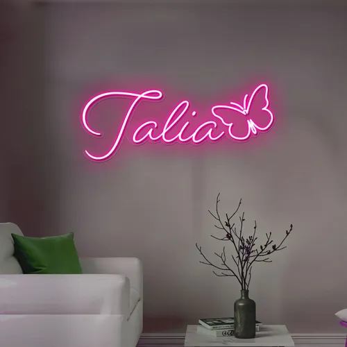 Talia Butterfly Neon Sign - Custom Pro Prints