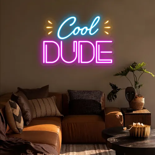 Cool Dude Neon Sign - Custom Pro Prints