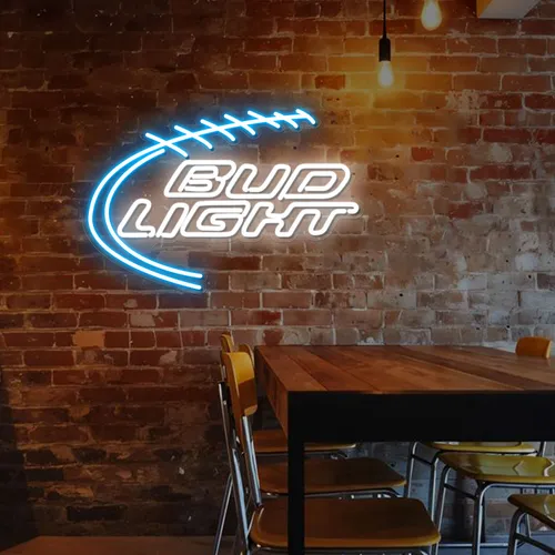 Football Bud Light Neon Sign - Custom Pro Prints