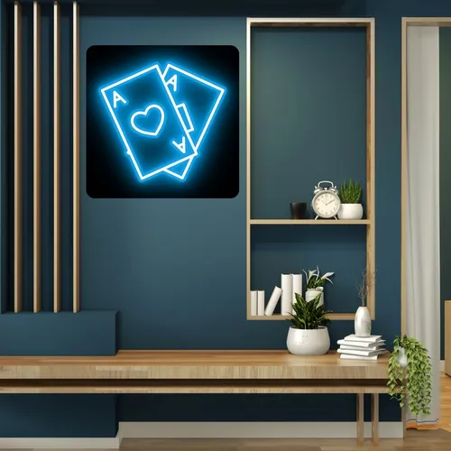 Ace in Black Neon Sign - Custom Pro Prints