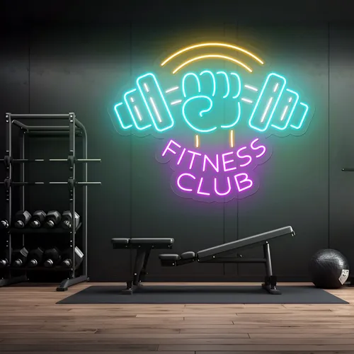 Barbell Neon Signs - Custom Pro Prints