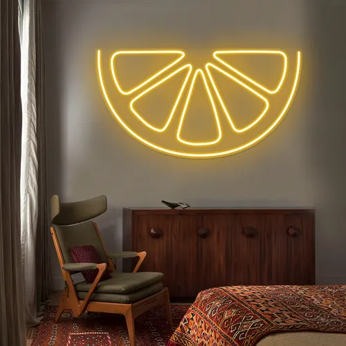 Orange Neon Sign - Custom Pro Prints