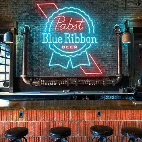 Pabst Blue Ribbon Neon Sign - Custom Pro Prints