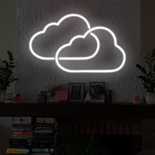 Twin Cloud Neon Signs - Custom Pro Prints