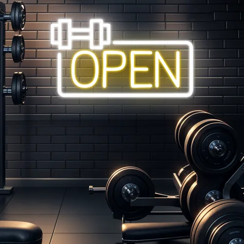 Bold Open Neon Sign - Custom Pro Prints