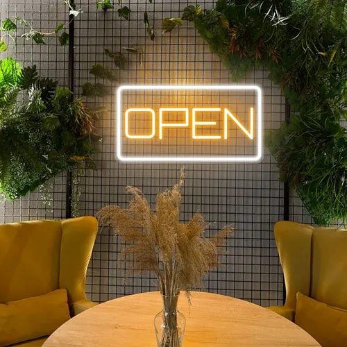 Inviting Open Neon Sign - Custom Pro Prints