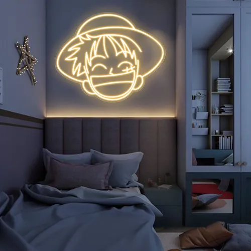 Monkey Luffy Neon Sign - Custom Pro Prints