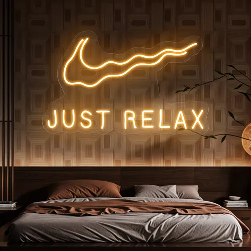 Nike Just Relax Neon Sign - Custom Pro Prints