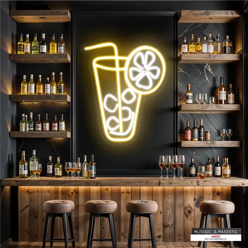 Tropical Glass Neon Sign - Custom Pro Prints