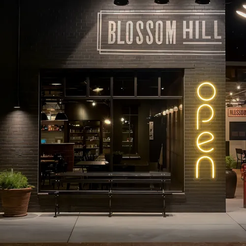 Open Vertical Neon Sign - Custom Pro Prints