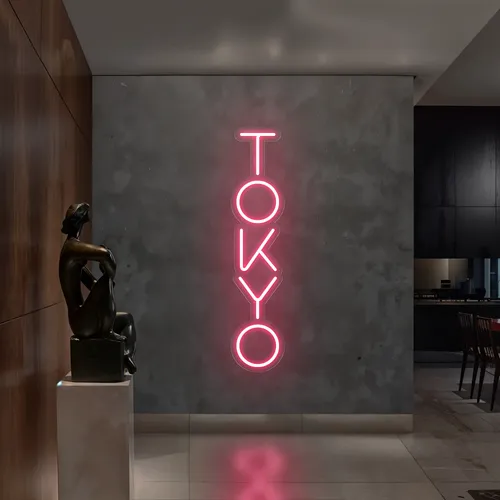 Tokyo Vertical Neon Sign - Custom Pro Prints