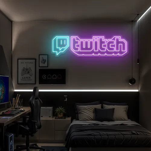 Twitch Streaming Setup Neon Sign - Custom Pro Prints