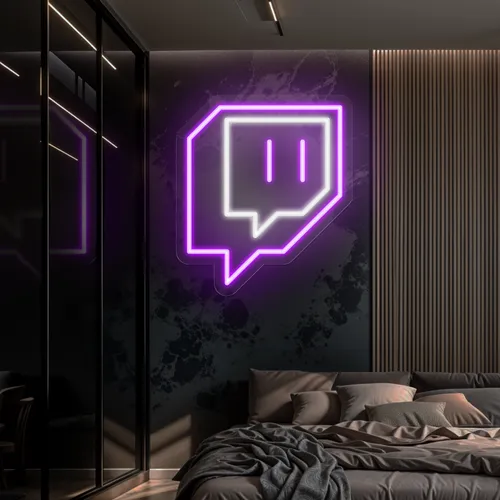 Twitch Logo Wall Neon Sign - Custom Pro Prints
