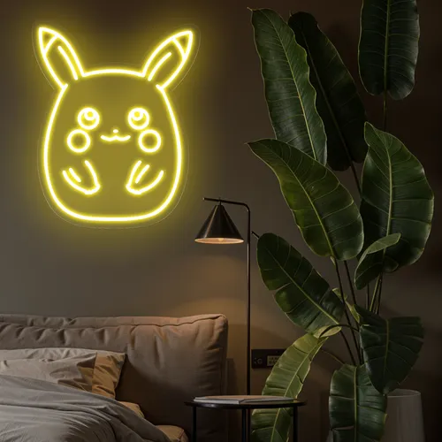 Cute Pikachu Neon Sign - Custom Pro Prints