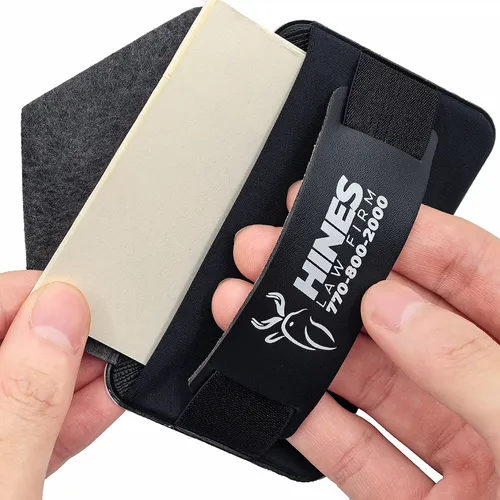 Leather Phone Wallet with Hand Grip - Stealth Patches