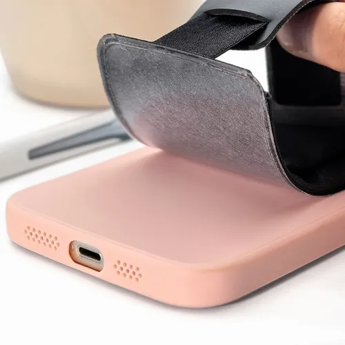 Leather Phone Wallet with Hand Grip - Stealth Patches