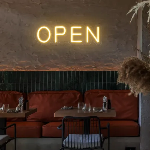 Open Block Neon Sign - Custom Pro Prints