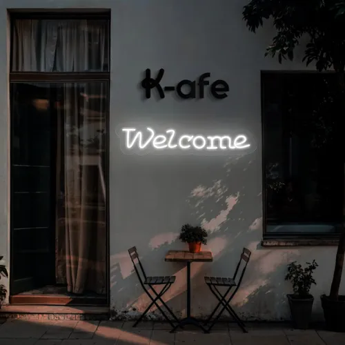 Welcome Script Neon Sign - Custom Pro Prints
