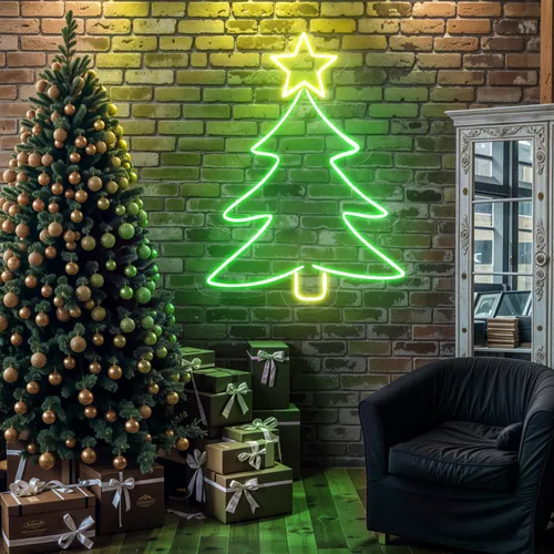 Mini Christmas Tree Neon Sign - Custom Pro Prints