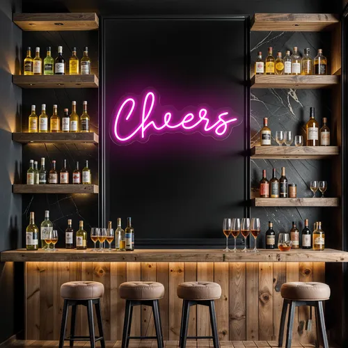 Mini Cheers Neon Sign - Custom Pro Prints