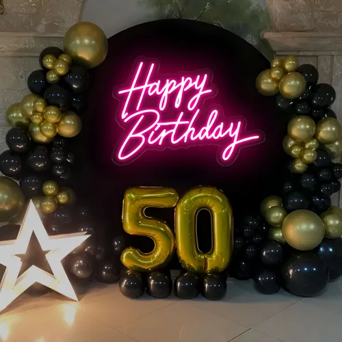 Happy Birthday Neon Sign - Custom Pro Prints