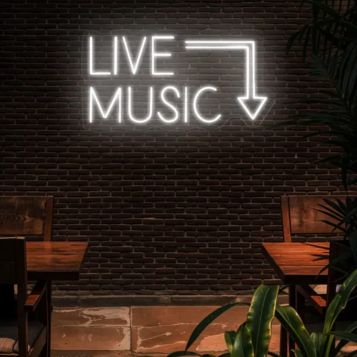 Live Music Neon Sign - Custom Pro Prints