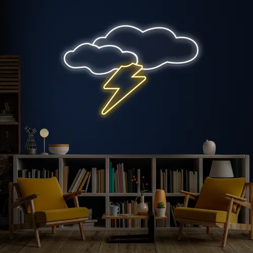 Thunder Cloud Neon Sign - Custom Shoe Charm