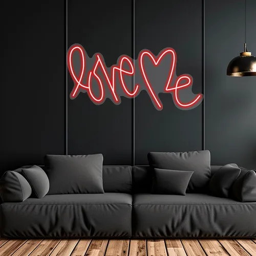 Custom Love Me Neon Signs - Stealth Pins