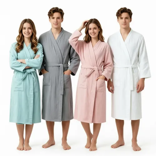 4 Layer Gauze Cotton Bathrobes - Custom Pro Prints