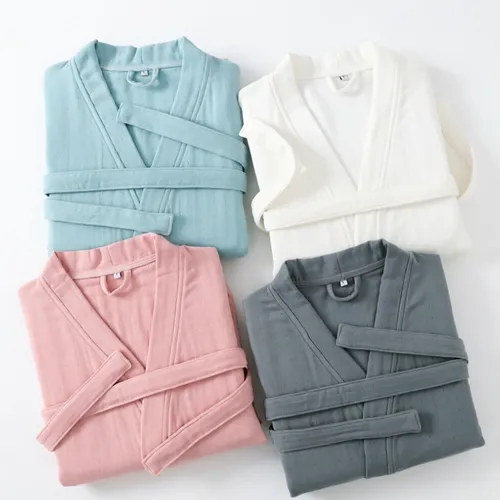 4 Layer Gauze Cotton Bathrobes - Custom Pro Prints