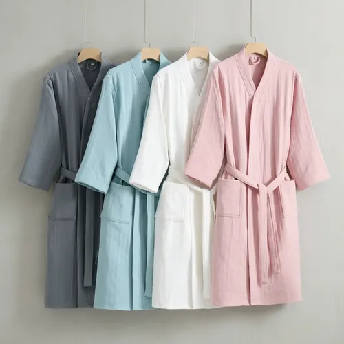 4 Layer Gauze Cotton Bathrobes - Custom Pro Prints