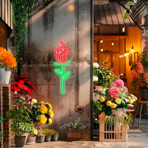 Custom Flower Neon Signs - Custom Pro Prints