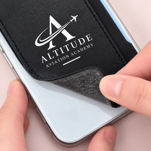 Leather Phone Wallet with Side Slit - Stealth Patches