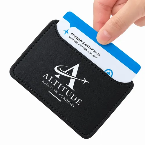 Leather Phone Wallet with Side Slit - Stealth Patches